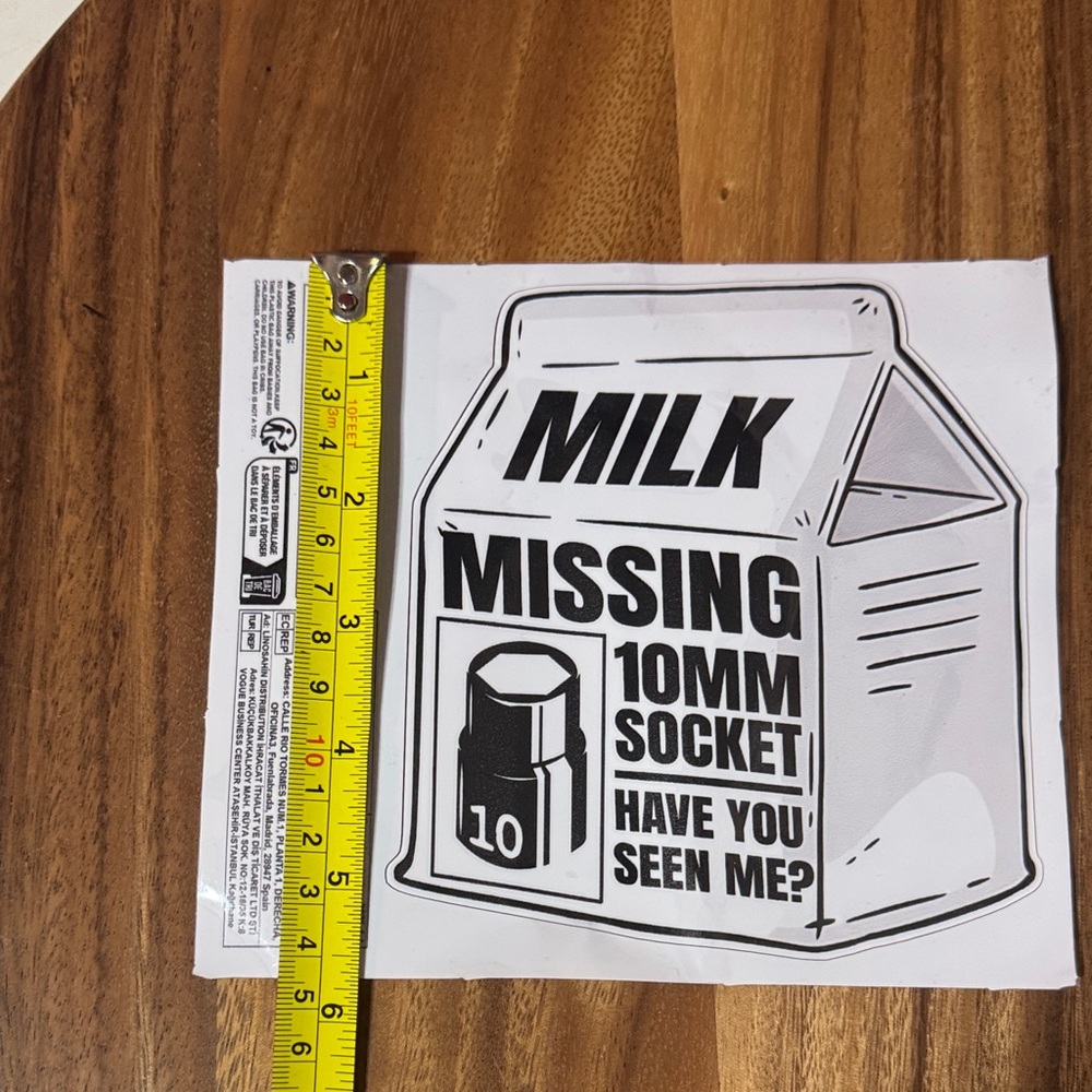 Missing 10mm Socket Sticker Decal - Picture 2 of 3